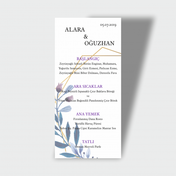 Menü Kartı Tasarımı 01