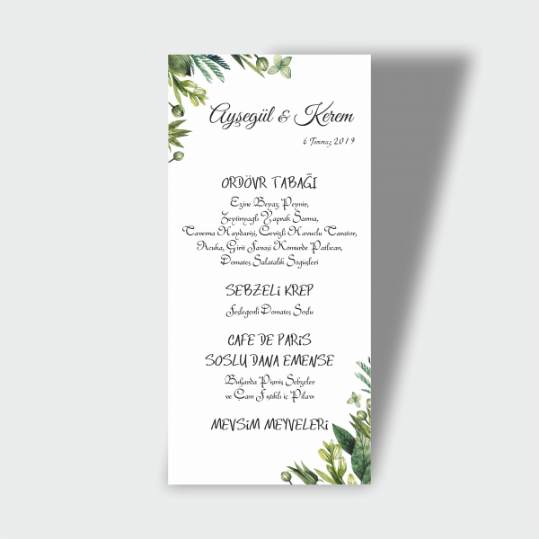 Menü Kartı Tasarımı 03